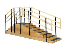 Fabrication Enterprises Convertible Training Stairs 3 X 10 Inch and 6 X 10 Inch Risers, 30 X 30 Inch Platform, Two-sided 30 X 54 X 70 Inch