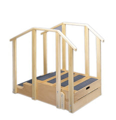 Fabrication Enterprises Compact Training Stairs 12 X 24 X 30 Inch Platform, 2 steps with 6 to 10 Inch Risers, One-sided 30 X 40 X 55 Inch