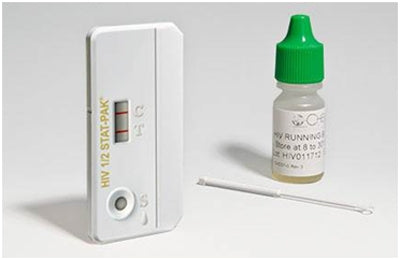Chembio Diagnostic Rapid Test Kit HIV 1/2 STAT-PAK® Infectious Disease Immunoassay HIV Detection Whole Blood / Serum / Plasma Sample 20 Tests