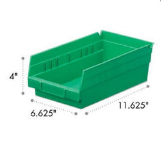 Market Lab Inc Shelf Bin MarketLab Green Polypropylene 4 X 6-5/8 X 11-5/8 Inch - M-944223-3389 - Each