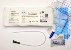 Cure Medical Intermittent Catheter Kit Cure Medical® U-Shape Straight Tip 14 Fr. Uncoated PVC