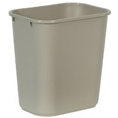 RJ Schinner Co Trash Can Deskside 28-1/8 Quart Rectangular Beige LLDPE Open Top - M-944424-2501 - Case of 12