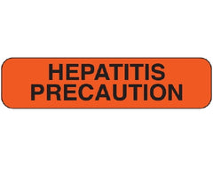 Shamrock Scientific Pre-Printed Label Shamrock Safety Data Red Vac HEPATITIS / PRECAUTION Black Caution 5/16 X 1-1/4 Inch - M-944867-1243 - Each