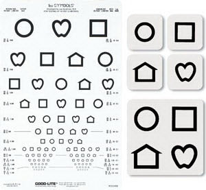 Good-Lite Eye Chart Lea Symbols® 10 Foot Measurement Acuity Test