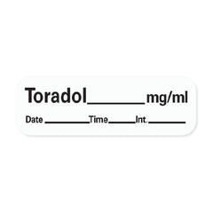 Precision Dynamics Drug Label PDC® Anesthesia Label Toradol_mg/mL Date_Time_Int White 1/2 X 1-1/2 Inch - M-945229-1193 - Each