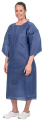 Precept Medical Products Patient Exam Gown One Size Fits Most Blue Disposable