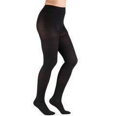 TruForm Compression Pantyhose Truform® Waist High Petite Black Closed Toe