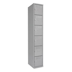 Tennsco Box Compartments, Single Stack, 12w x 18d x 72h, Medium Gray