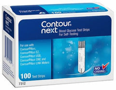 Ascensia Diabetes Care Blood Glucose Test Strips Contour® 100 Strips per Box No Coding Required For Contour® Next One Meter