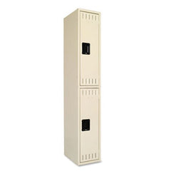 Tennsco Double Tier Locker, Single Stack, 12w x 18d x 72h, Sand