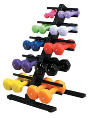 Fabrication Enterprises Dumbbell Set with Storage Rack 10 Piece Set with Floor Rack CanDo® 1 lbs. / 2 lbs. / 3 lbs. / 4 lbs. / 5 lbs.