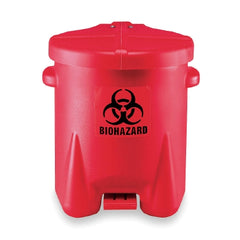 Fisher Scientific Medical Waste Receptacle Eagle™ 6 gal. Round Red HDPE Step On - M-946156-4672 - Each
