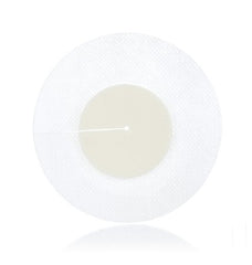 DermaRite Industries Foam Dressing BorderedFoam® 4 Inch Diameter Fenestrated Round Adhesive with Border Sterile