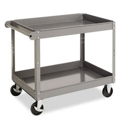 Tennsco Two-Shelf Metal Cart, 24w x 36d x 32h, Gray