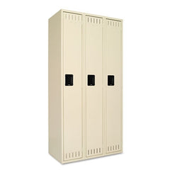 Tennsco Single Tier Locker, Three Units36w x 18d x 72h, Sand