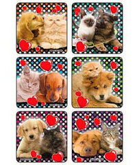 Medibadge Kids Love Stickers® 90 per Unit Lovable Dog n Cat Photos , Assorted Sticker