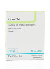 DermaRite Industries Wound Contact Layer Dressing ComfiTel™ Silicone 3 X 4 Inch Sterile