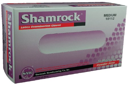 Shamrock Marketing Exam Glove 10000 Series Medium NonSterile Latex Standard Cuff Length Fully Textured Ivory Not Chemo Approved - M-946545-2810 - Case of 1000