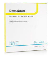 DermaRite Industries Composite Dressing DermaDress™ Waterproof 4 X 10 Inch Polyester / Rayon / Nonwoven Sterile