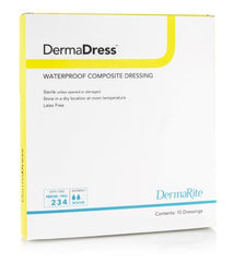 DermaRite Industries Composite Dressing DermaDress™ Waterproof 4 X 14 Inch Polyester / Rayon / Nonwoven Sterile