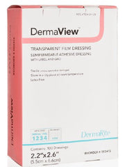 DermaRite Industries Transparent Film Dressing DermaView™ Roll 4 Inch X 11 Yard 2 Tab Delivery With Label Sterile