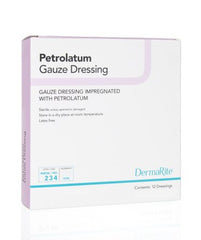 DermaRite Industries Impregnated Dressing DermaRite® 3 X 9 Inch Gauze Petrolatum Sterile