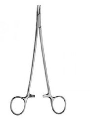 V. Mueller Tonsil Needle Holder V. Mueller® 7 Inch Length Curved Serrated Jaws Finger Ring Handle - M-946724-2680 - Each
