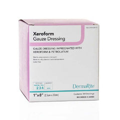 DermaRite Industries Impregnated Dressing DermaRite® 1 X 8 Inch Gauze Xeroform / Petrolatum Sterile