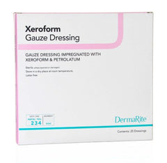 DermaRite Industries Impregnated Dressing DermaRite® 2 X 2 Inch Gauze Xeroform / Petrolatum Sterile