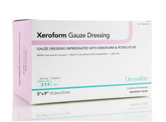 DermaRite Industries Impregnated Dressing DermaRite® 5 X 9 Inch Gauze Xeroform / Petrolatum Sterile