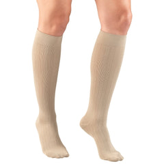 TruForm Compression Socks Truform® Knee High Large Tan Closed Toe