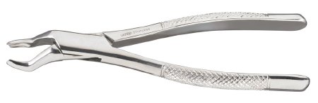 Miltex Extracting Forceps Vantage® Floor Grade Stainless Steel NonSterile NonLocking Plier Handle Curved Left Smooth Beaks - M-948333-2935 - Each