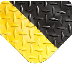 Fisher Scientific Anti-Fatigue Floor Mat UltraSoft Diamond-Plate SpongeCote® 3 X 10 Foot Black / Yellow PVC / Nitrile Infused Sponge - M-948678-3811 - Each