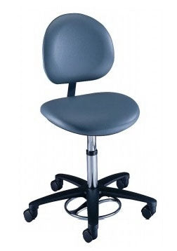 The Brewer Company Surgeon Stool Millennium Series Pneumatic Height Adjustment 5 Casters Stone Gray