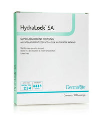 DermaRite Industries Super Absorbent Dressing HydraLock™ SA Polymer 6 X 10 Inch Sterile
