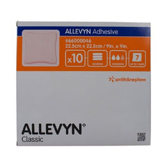 Smith & Nephew Foam Dressing Allevyn Adhesive 9 X 9 Inch Square Adhesive with Border Sterile