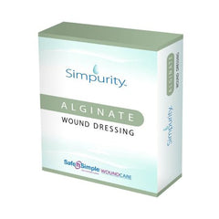 Safe N Simple Calcium Alginate Dressing Simpurity™ 4 X 5 Inch Rectangle Calcium Alginate Sterile