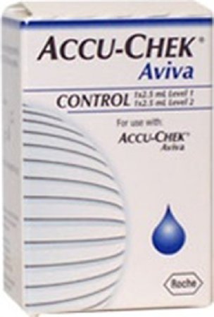 Roche Diabetes Care Blood Glucose Control Solution Accu-Chek® Aviva Blood Glucose Testing 2 X 2.5 mL Level 1 & Level 2