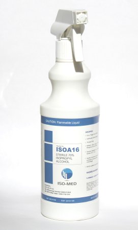Iso-Med Iso-Med Surface Disinfectant Cleaner Alcohol Based Liquid 16 oz. Bottle Alcohol Scent Sterile - M-950884-3304 - Case of 12