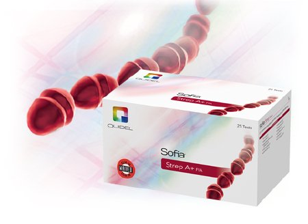 Quidel Rapid Test Kit Sofia® Strep A+ FIA Fluorescence Immunoassay (FIA) Strep A Test Throat Swab Sample 25 Tests