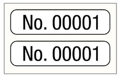 United Ad Label Pre-Printed Label UAL™ Communication Fill In White Paper NO. 00001 / NO. 00001 Black Numeric 1 X 1/4 Inch - M-951293-4173 - Each