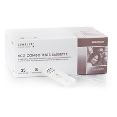 Rapid Test Kit McKesson Consult™ Fertility Test hCG Pregnancy Test Serum / Urine Sample 25 Tests