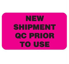 Market Lab Inc Pre-Printed Label Auxiliary Label Pink Paper NEW SHIPMENT QC PRIOR TO USE Black Quality Control Label 1 X 3-3/4 Inch - M-951452-3639 - Pack of 1000