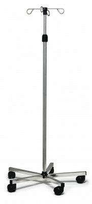 Graham-Field IV Stand Telescoping Pole 4-Hook 5 Legs with 2 Inch Nylon Swivel Casters - M-951768-1555 - Each