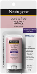 Johnson & Johnson Consumer Sunscreen Neutrogena® pure & free™ baby SPF 60 Tube Stick 0.47 oz.