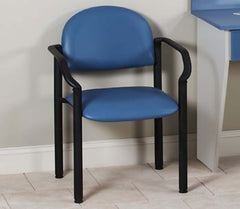 Clinton Industries Side Chair Premium Series Black Fixed Armrests Vinyl