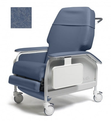 Graham-Field Extra-Wide Clinical Care Recliner Lumex® Steel Blue Four Tente® Swivel Caster, Three Locking Caster