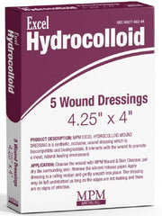 MPM Medical Hydrocolloid Dressing Excel 4 X 4-1/4 Inch Square Sterile