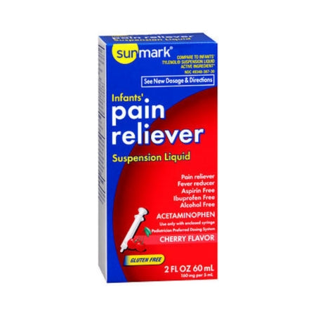 Children's Pain Relief sunmark® 160 mg / 5 mL Strength Acetaminophen Oral Suspension 2 oz.