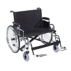 Drive Medical Bariatric Wheelchair drive™ Sentra EC Desk Length Arm Removable Padded Arm Style Black Upholstery 30 Inch Seat Width 700 lbs. Weight Capacity